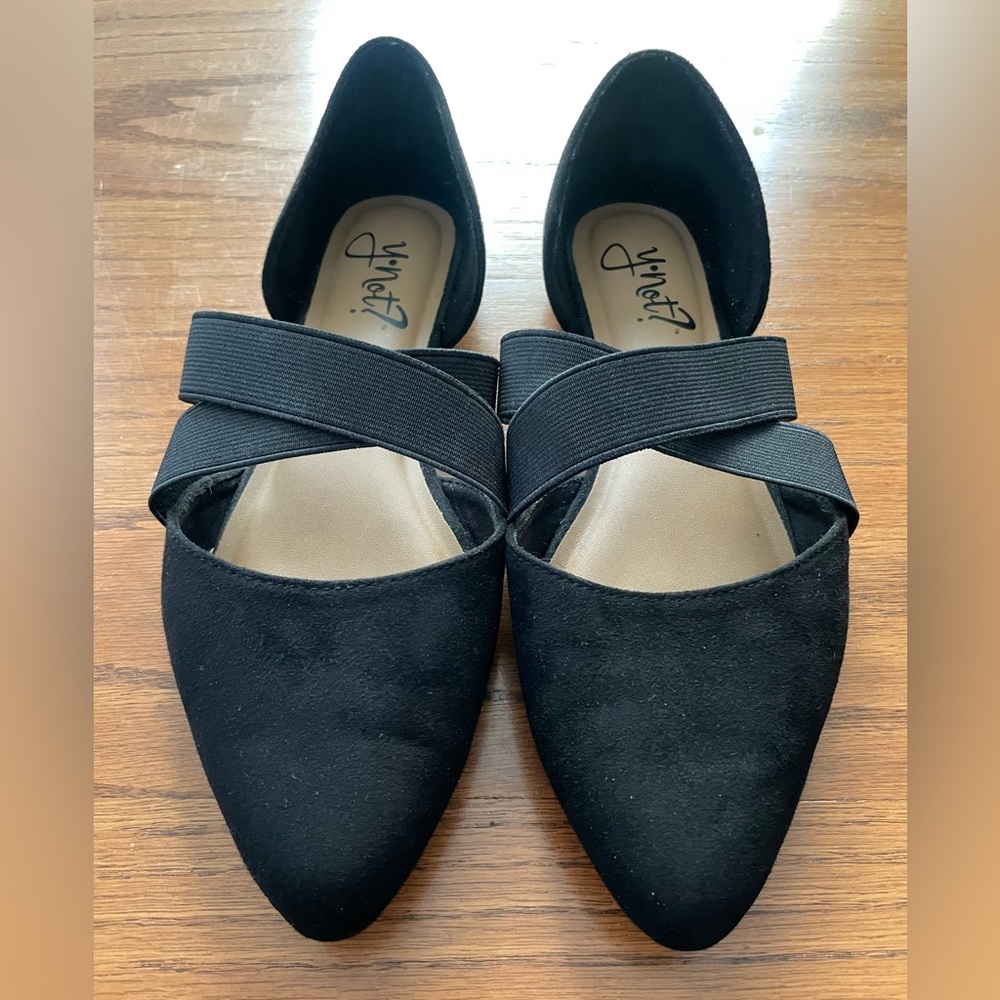 Y Not Black Pointed Ballet Flats